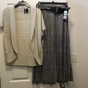 Skirt and matching shrug